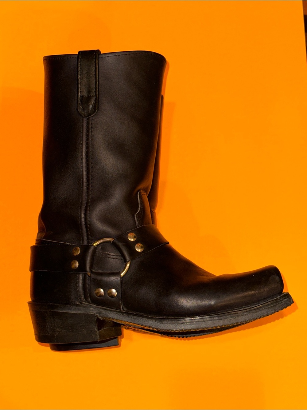 Double H “Barry” 4008 Black Leather Harness Biker Boots Men’s 8 US Engineer